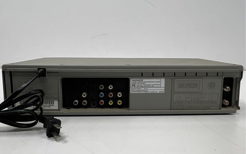 Magnavox MSD804 VCR DVD Player Combo 4-Head VHS Silver Vintage As-Is