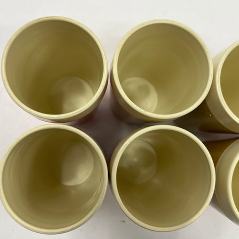 Vintage Gitsware Therma-Glass Insulated Tumblers 9 Pc Set MCM Earth Tones USA