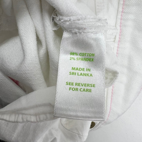 Lilly Pulitzer White Palm Beach Fit Bootcut Flare Jeans Pants Women's Size 2