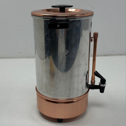 Maid of Honor Party Percolator Chrome Copper Tone Electric Coffee Urn Vintage