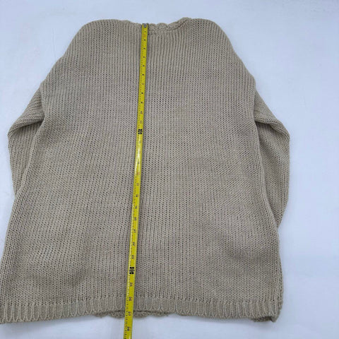 Vintage 80s Bobbie Brooks Hand Knitted Floral Embroidered Sweater Sz L