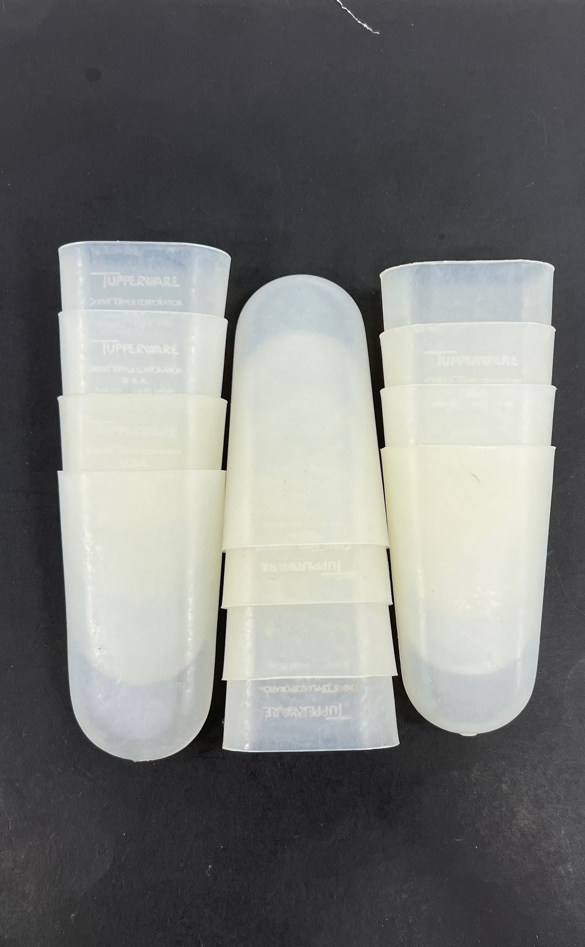 Vintage Tupperware Lot Of Clear Plastic Ice Popsicle Forms Kitchen Storage