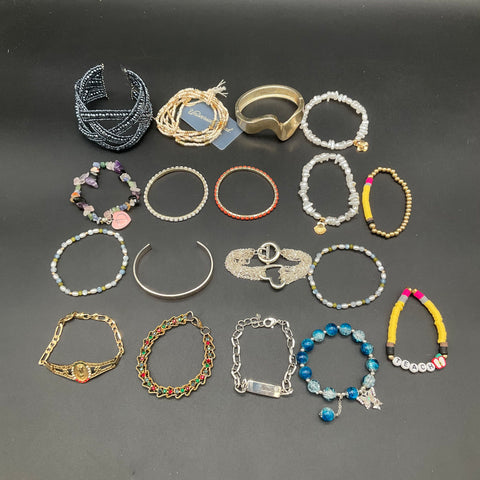 Fashion Jewelry Lot 17 Universal Thread Beaded Cuff Charm Link Bracelets Hope