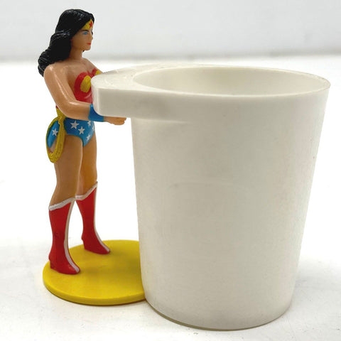 Burger King DC Super Heroes Cup Lot 4 Pieces Batman Superman Wonder Woman 2003