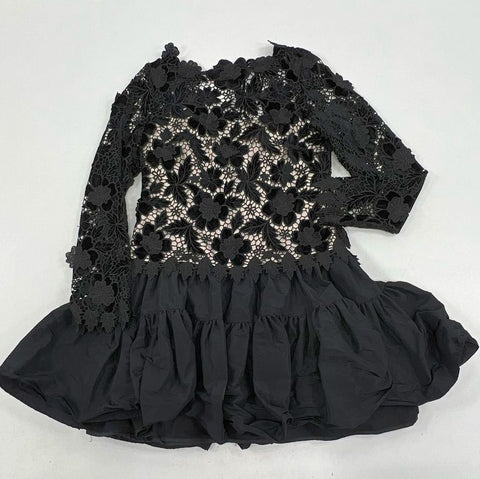 Antonio Melani x Born on Fifth Gemma Lace Taffeta Dress Black Sz 8