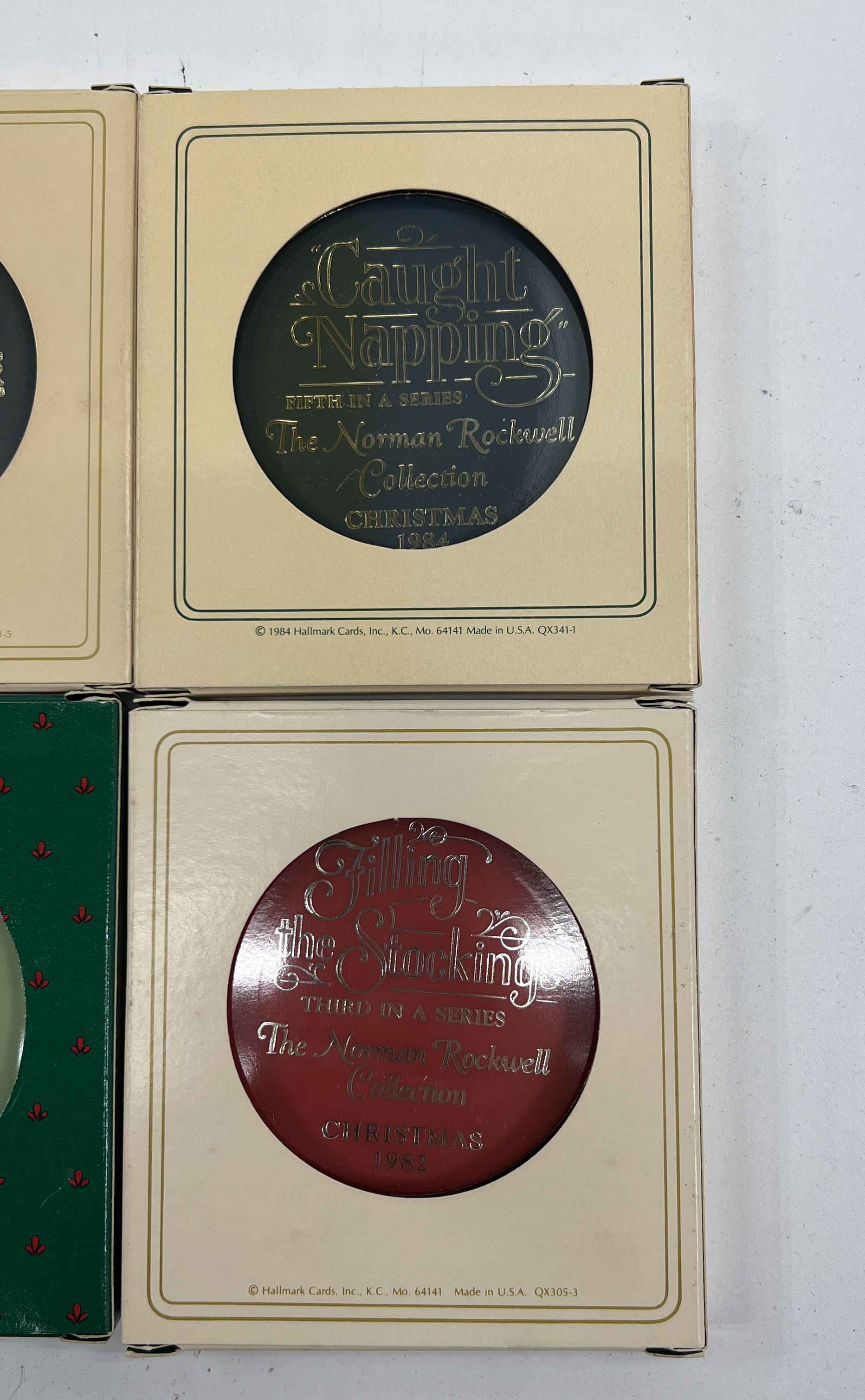 VTG Collectible Hallmark c1980's Collector's Series Norman Rockwell Ornaments