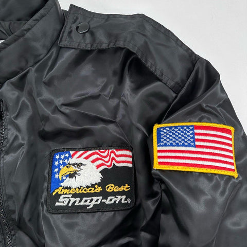 Vintage 80s Snap-on America's Best Eagle Bomber Jacket Swingster USA Made Sz L