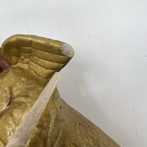 Vintage Choir Angel Figurines Set 3 Musical Gold TAIWAN 6.5" Mid-Century