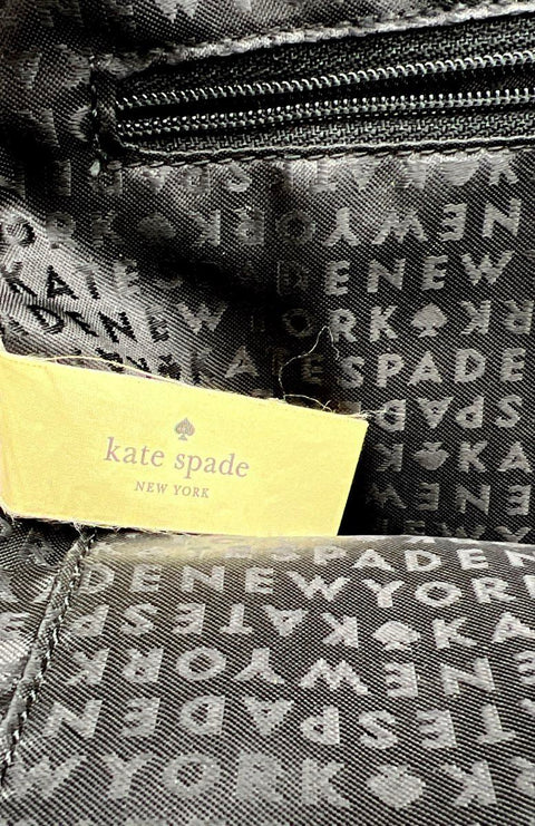 Kate Spade Black Pebbled Leather Dome Satchel Crossbody Bag Gold Hardware