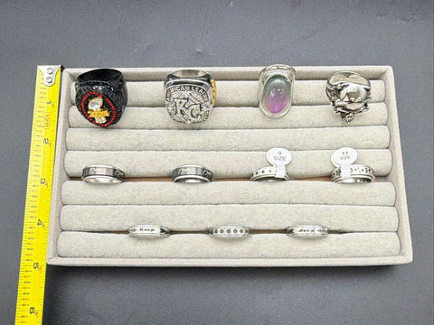 Men's Fashion Rings Lot of 10 Replica Championship Skull Spinner Bands