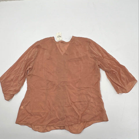 J. Jill Women's Copper Embroidered Rayon Button Front Shirt Tunic Sz 2X NWT