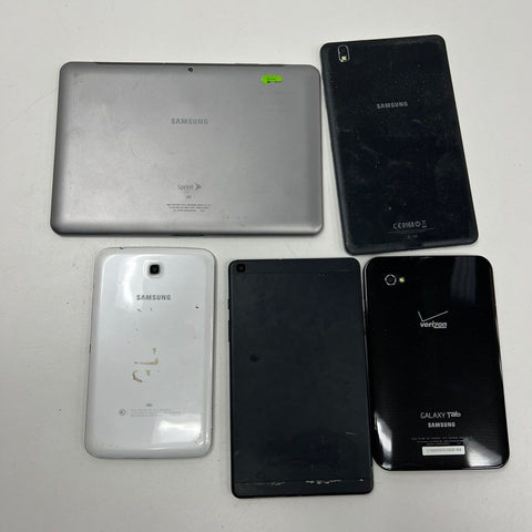 Samsung Galaxy Tab Tablet 5-Piece Lot For Parts or Repair AS-IS