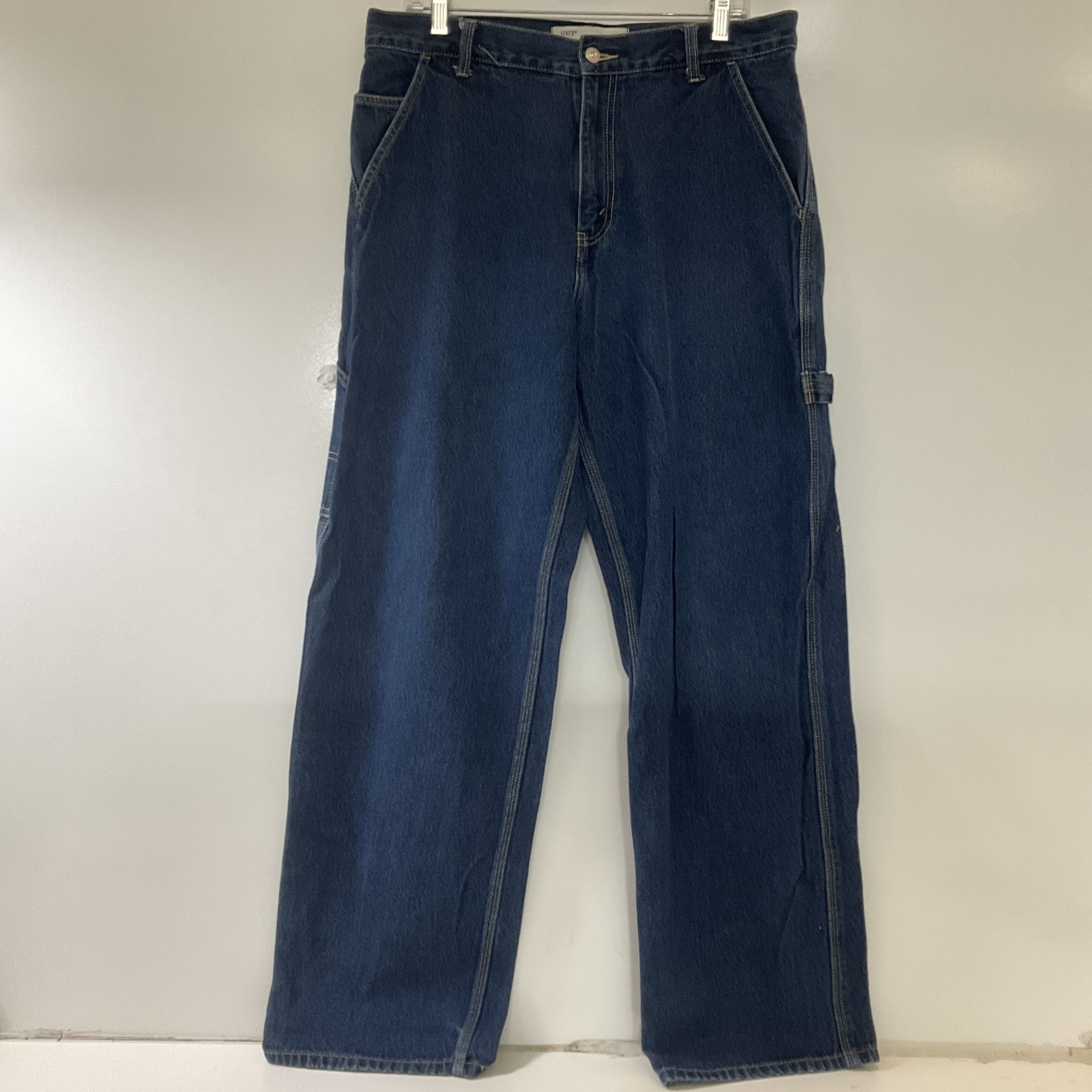 Levi's Men's Dark Wash Triple Stitch Carpenter Jeans Vintage Y2K 2001 33x34