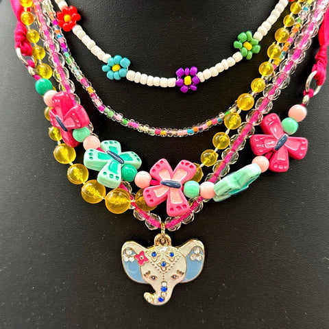 Kids Colorful Beaded Jewelry Lot of 50 Heishi Loom Band Sanrio Juicy Style