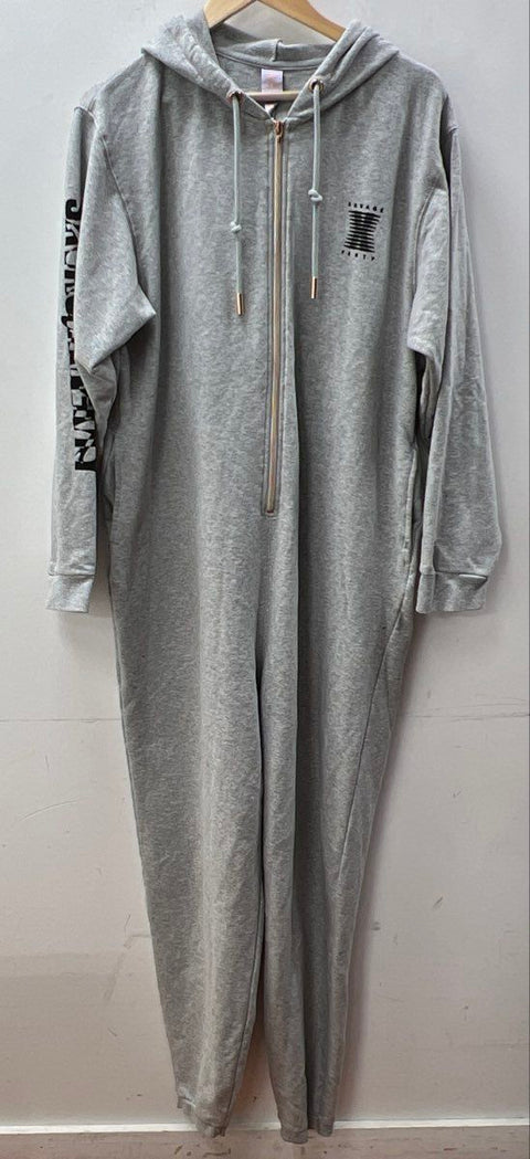 Savage X Fenty Women's Loungewear Lot Jumpsuits & Robe Gray Black Teal Sz L XL