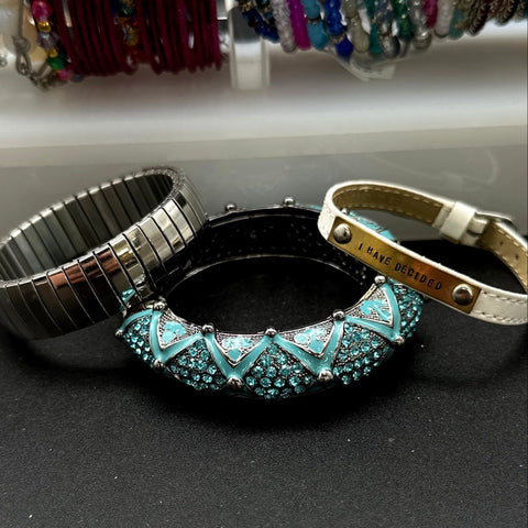 Mixed Fashion Jewelry Bracelet Lot Beaded Stretch Bangles Rhinestone Colorful