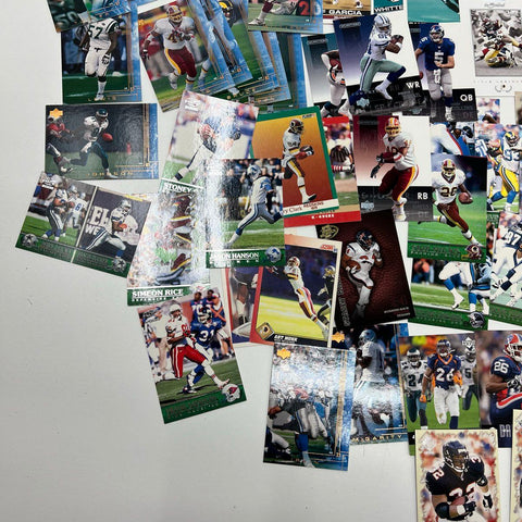 Large Bulk NFL Football Card Lot 150+ Cards 90s-2000s Topps Fleer Upper Deck