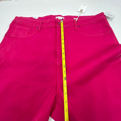Good American Women's Pink Good Legs Straight High Rise Jeans Size 24 NWT