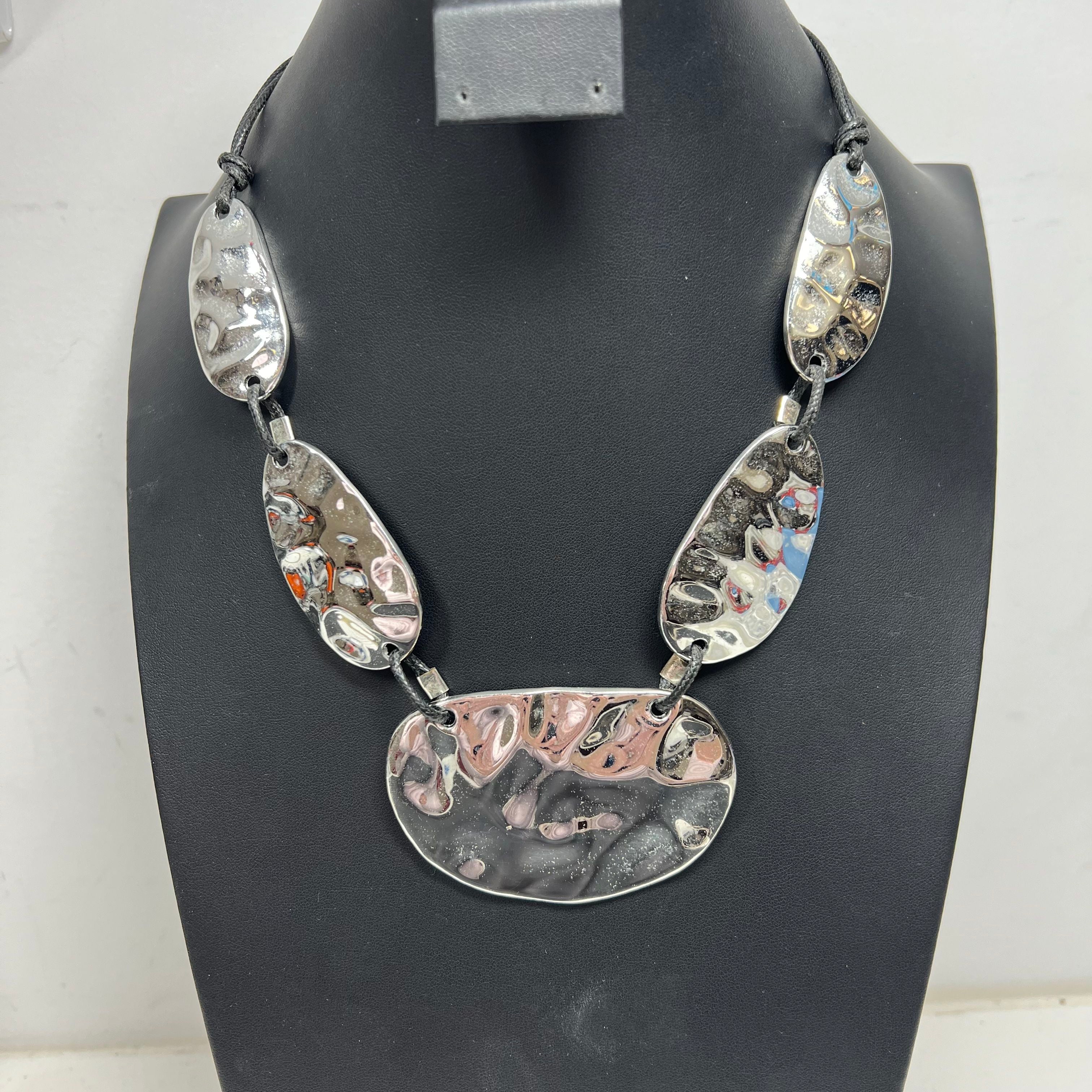 Silver Tone Statement Necklace by INC