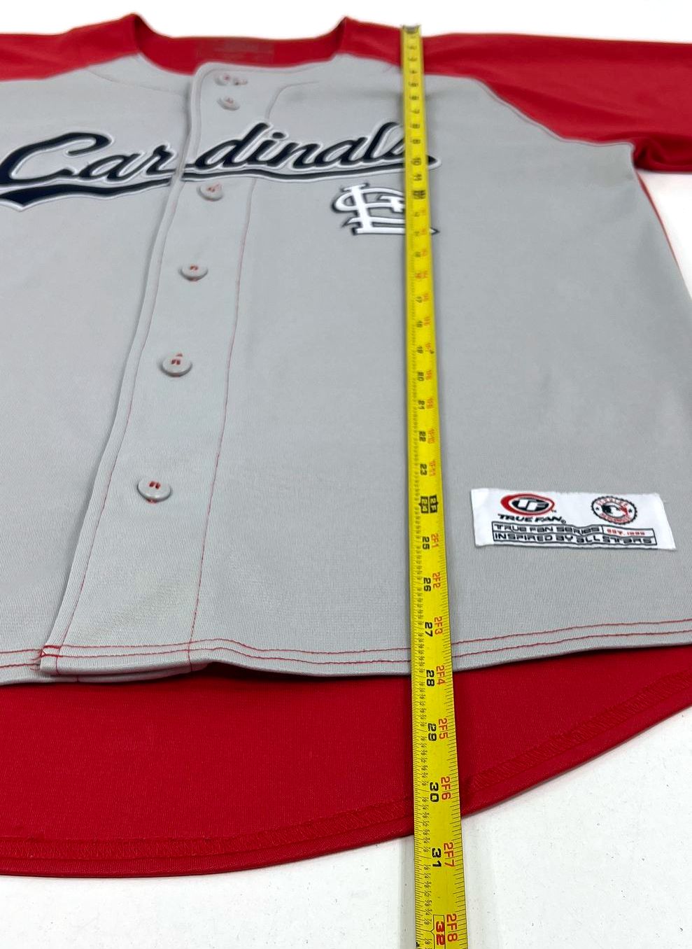 Lot of 2 St Louis Cardinals Baseball Jersey Gray & Blue Button Up Men's Size XL