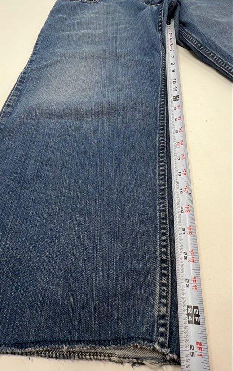 Vintage 90s Levi's SilverTab Men's Blue Baggy Cut Off Denim Jeans Sz 33x30