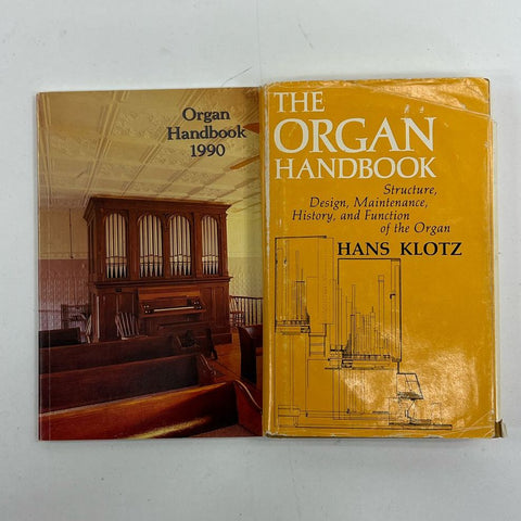 Lot Of 2 Organ Handbooks Vintage c1990 & c1969 Hardcover & Paperback
