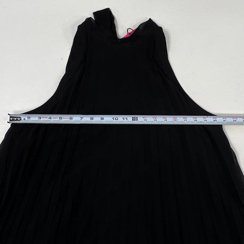 Betsey Johnson Women's Black Pleated Halter High Neck Mini Dress Sz XL NWT