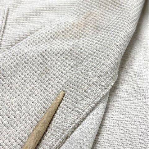 Line & Dot Women's Beige Waffle Knit Belted Loungewear Robe Sz L/XL