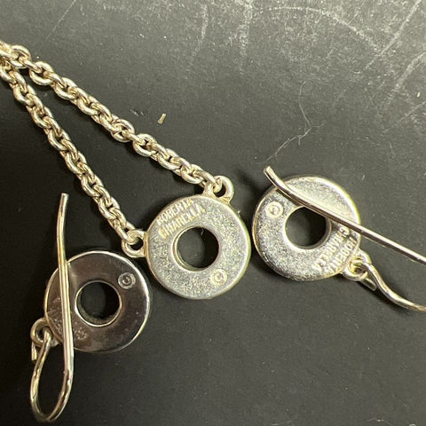Roberta Chiarella Silver tone rhinestone Necklace & Earrings Set