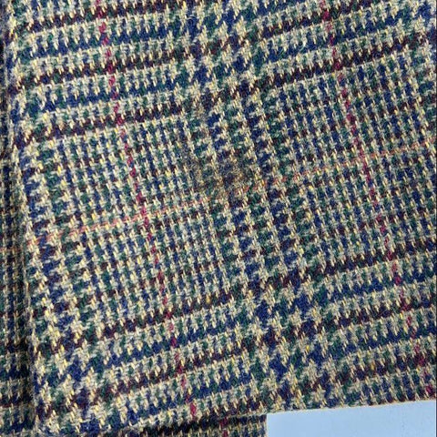 Vintage 80s Jos. A. Bank Mens Brown Glen Plaid Wool Blazer 42L ACTWU Union