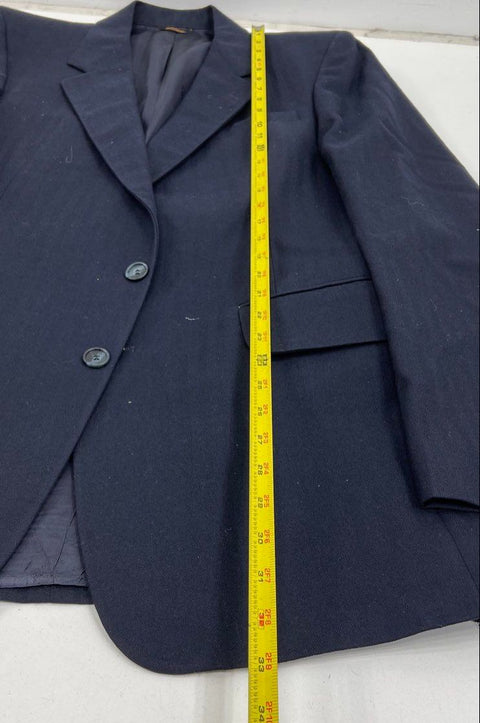 Vintage Adolfo 3 Piece Suit Men's Navy Blue Blazer Vest Pants