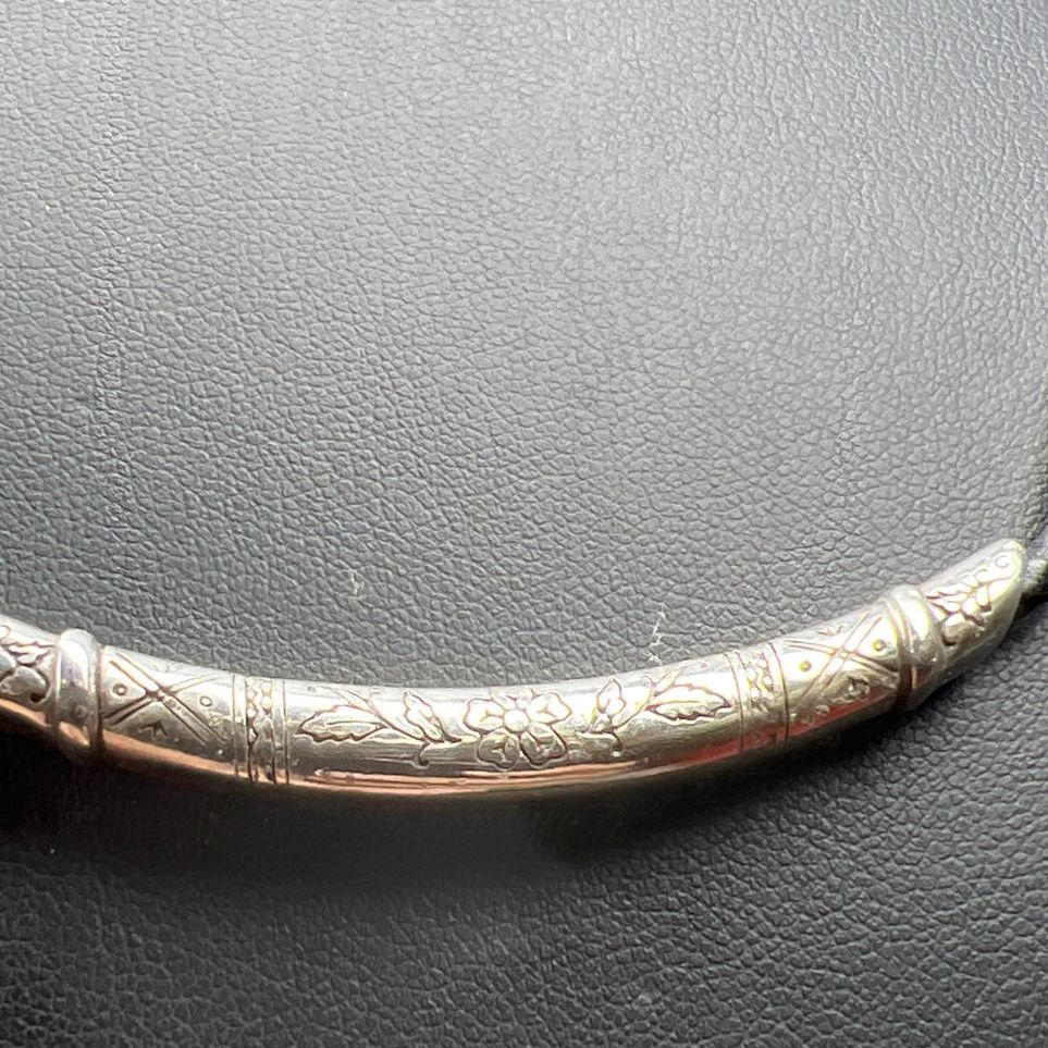Brighton Silver Plate Tube Bead Leather Cord Necklace