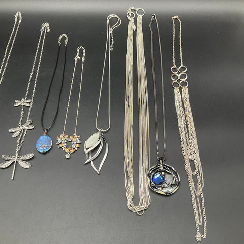 Cara NY & Fashion Necklaces Jewelry Lot of 10 Dragonfly Floral Tree of Life