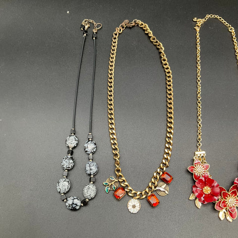 Lia Sophia Liz Claiborne Fashion Statement Boho Necklace Lot of 8