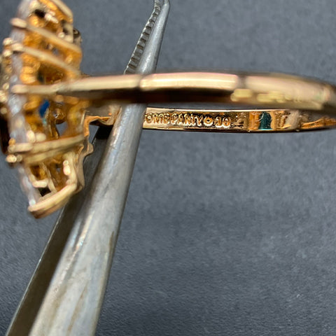 Bomb Party Costume Jewelry Rings Lot of 5 Assorted Styles Sizes 8-10 Gold Tone