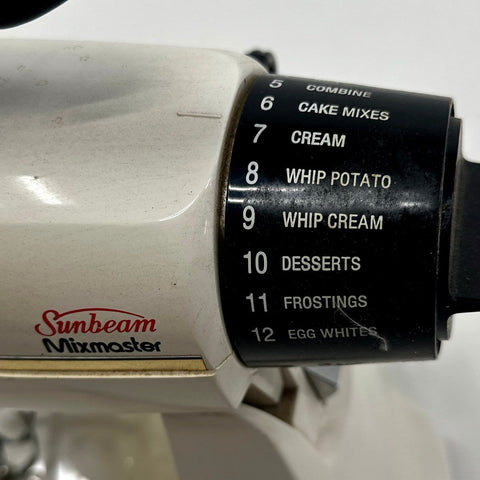 Sunbeam Mixmaster 12-Speed Stand Mixer An American Classic Vintage Cream