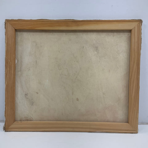 St. Louis Signed Haitian Folk Art Painting Market Scene 20x24 Original Vintage