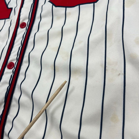 Match-Up KC Pinstripe Baseball Jersey #23 USA Logo Sleeve Mens Size M