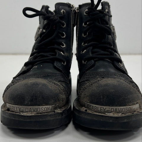 Harley-Davidson Stealth 81541 Motorcycle Riding Boots Distressed Biker Leather