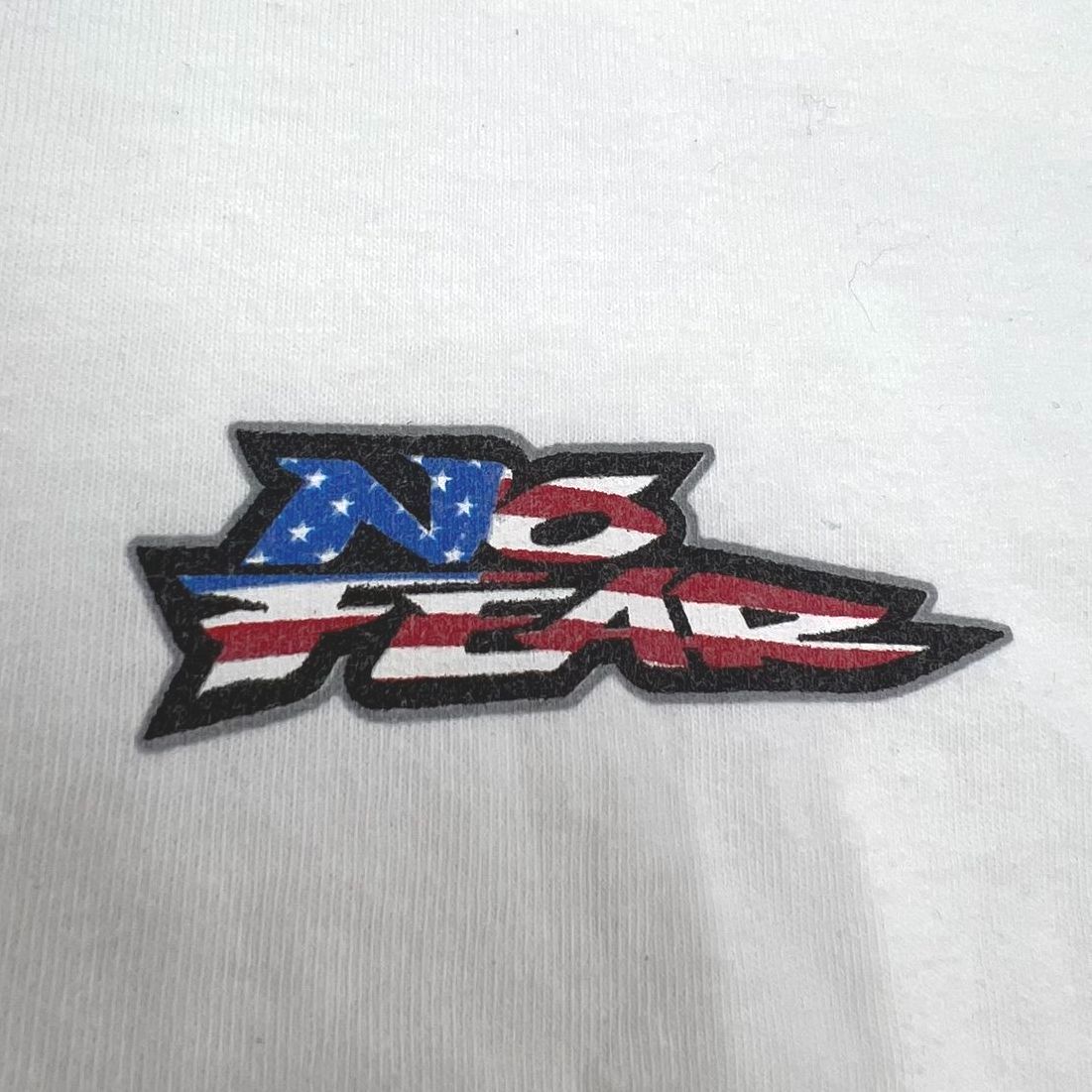 Vintage Y2K Stussy No Fear Graphic T Shirt Proud American White USA Made 2XL