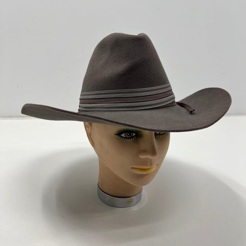 West Texas Western Wear Gray Hat XXXXX Quality Wool Size 6 3/4 *Repairs Needed