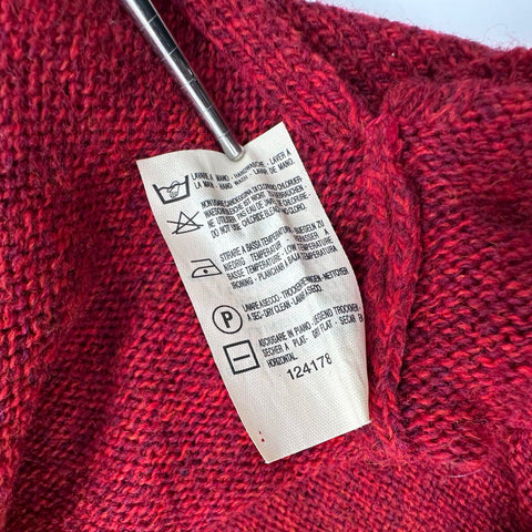 Giochi Di Luce Men's Red Merino Wool Blend Turtleneck Sweater Made in Italy