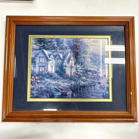 Thomas Kinkade Lot 3 Framed Prints Landscape Cottage Bridge of Faith Signed
