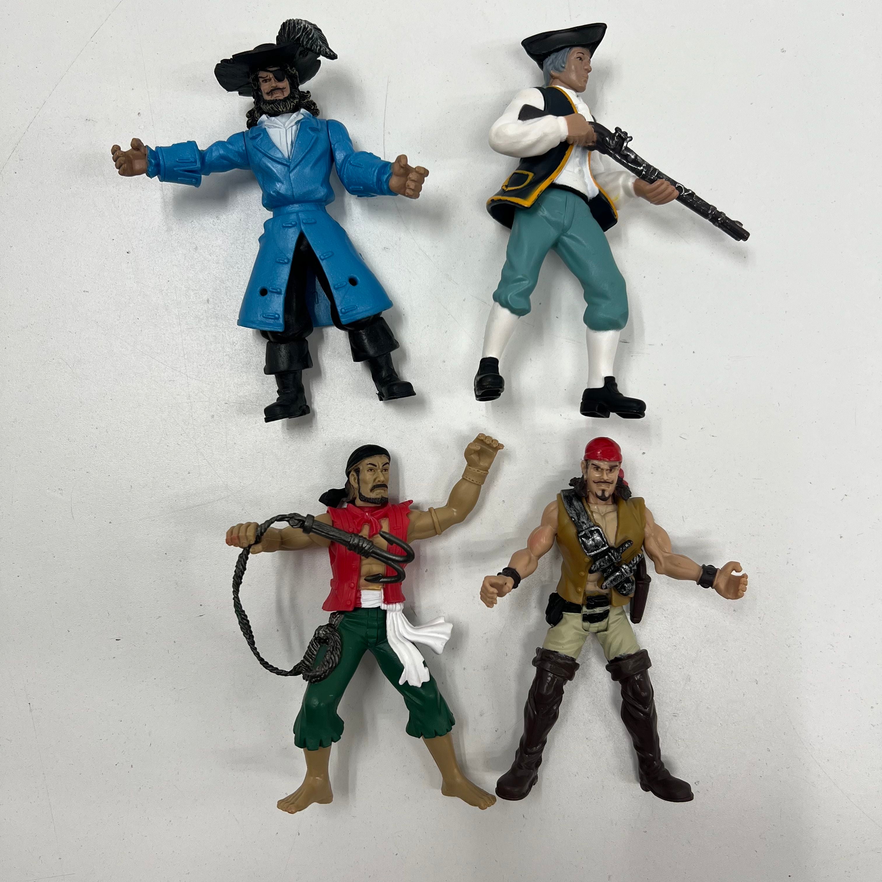 Chap Mei Pirate Action Figure Lot of 4 Toy Figures Swashbuckler Crew