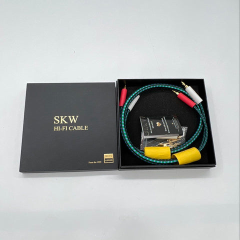 SKW Entry Level HQ Series Hi-Fi Speaker Cable With Banana Plugs & Spades NIB