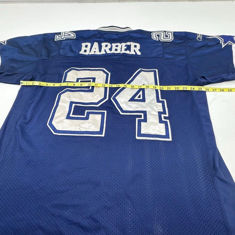 Reebok Men's Dallas Cowboys Marion Barber 24 Authentic Navy Blue Jersey Sz 54