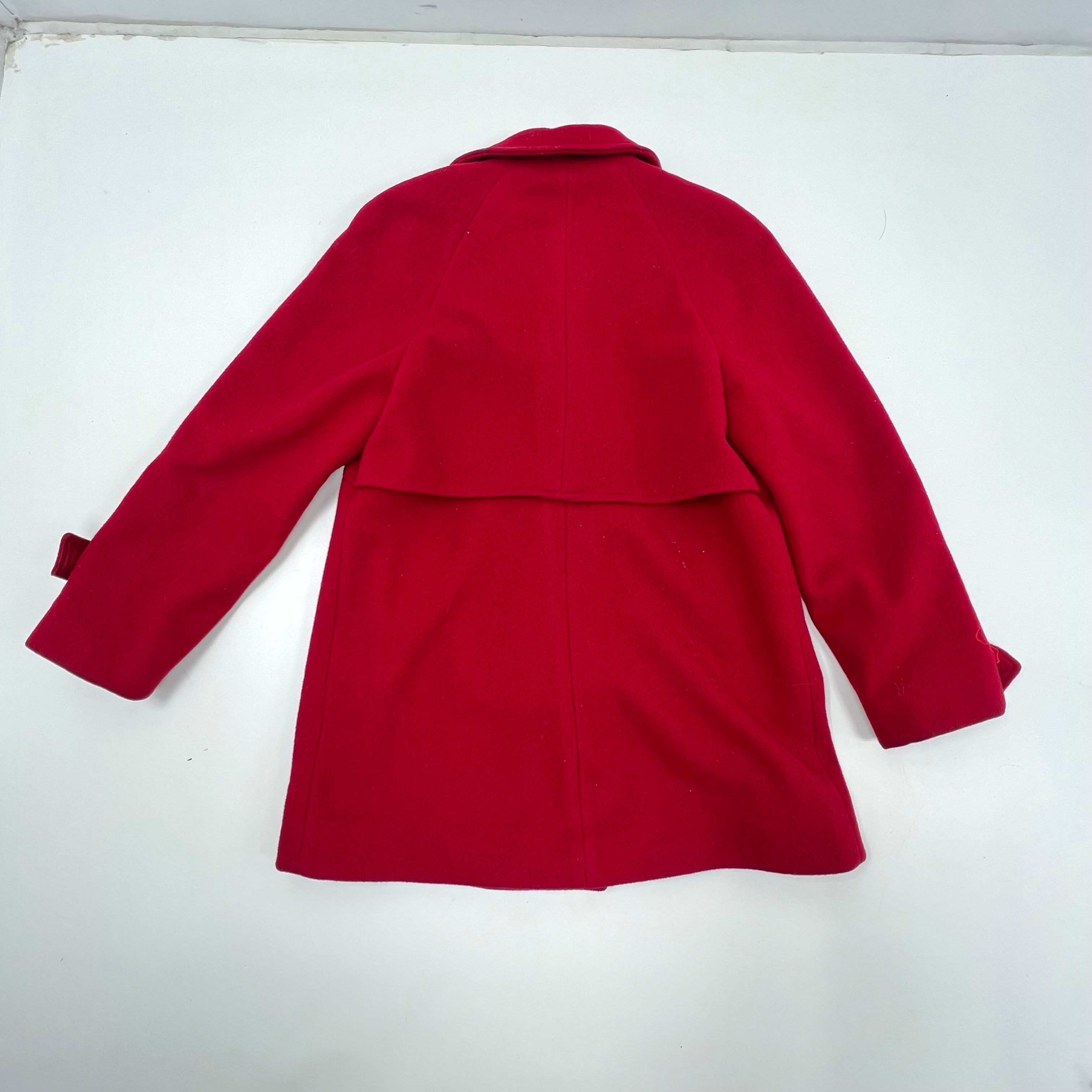 Vintage Mackintosh New England Red Peacoat Wool Women's 6P