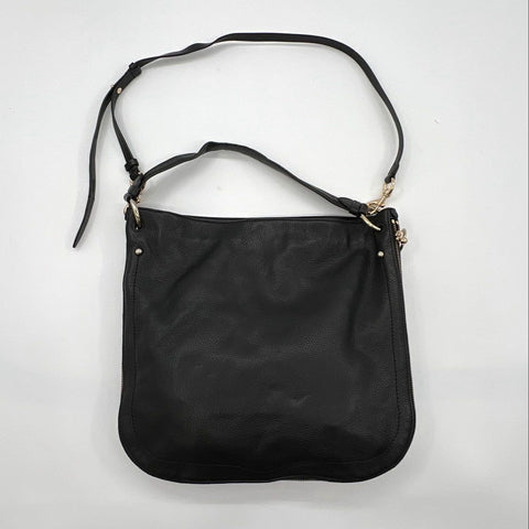Rebecca Minkoff Black Pebbled Leather Hobo Shoulder Bag Gold Hardware