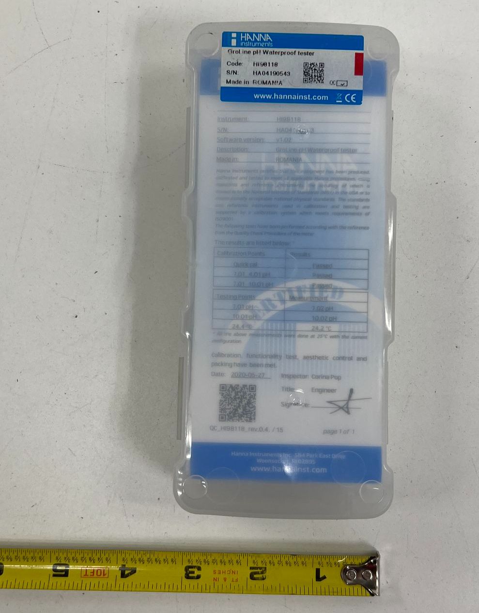 Hanna Instruments HI98118 GroLine Waterproof pH Tester Digital Meter with Case