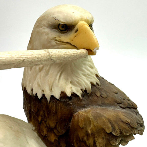 Stephen Lockbower Mill Creek Studios Bald Eagle Sculpture 10.5" Signed 1998
